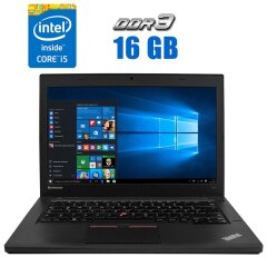 Ультрабук Б-класс Lenovo ThinkPad T460 / 14" (1920x1080) IPS / Intel Core i5-6300U (2 (4) ядра по 2.4 - 3.0 GHz) / 16 GB DDR3 / 480 GB SSD / Intel HD Graphics 520 / WebCam / Два АКБ