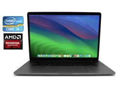 Игровой ультрабук Б-класс Apple MacBook Pro A1990 2019 / 15.4" (2880x1800) IPS / Intel Core i9-9980HK (8 (16) ядер по 2.4 - 5.0 GHz) / 32 GB DDR4 / 1000 GB SSD / AMD Radeon Pro 560X, 4 GB GDDR5, 128-bit / WebCam / MacOS