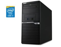 ПК Acer Veriton M6640G Tower / Intel Core i7-6700 (4 (8) ядра по 3.4 - 4.0 GHz) / 8 GB DDR4 / 200 GB SSD / Intel HD Graphics 530 / DVD-RW