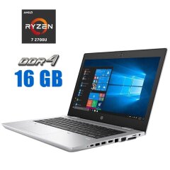 Ультрабук HP ProBook 645 G4 / 14" (1920x1080) TN / AMD Ryzen 7 2700U (4 (8) ядра по 2.2 - 3.8 GHz) / 16 GB DDR4 / 256 GB SSD M.2 / AMD Radeon RX Vega 10 / WebCam
