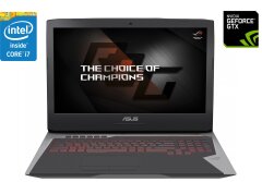 Игровой ноутбук Asus ROG G752VM / 17.3" (1920x1080) IPS / Intel Core i7-6700HQ (4 (8) ядра по 2.6 - 3.5 GHz) / 16 GB DDR4 / 256 GB SSD + 1000 GB HDD / nVidia GeForce GTX 1060, 6 GB GDDR5, 192-bit / WebCam / DVD-ROM / Win 10 Home