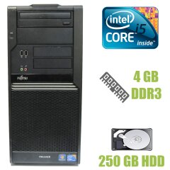 Fujitsu Celsius W380 MT / Intel Core i5-650 (2(4) ядра по 3.2 - 3.46GHz) / 4GB DDR3 / 250GB HDD 