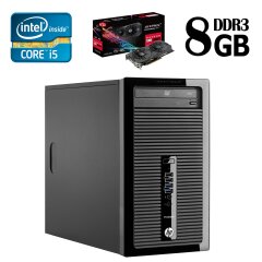 HP 400 G1 MT / Intel Core i5-4570 (4 ядра по 3.2GHz) / 8GB DDR3 / 120GB SSD + 500GB HDD / NEW! Asus Gaming Strix RX 570 4GB GDDR5 / NEW! БП-600W