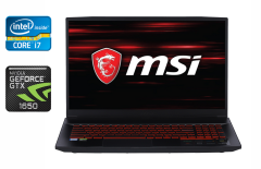 Игровой ноутбук Б-класс MSI MS-17F2 / 17.3" (1920x1080) IPS / Intel Core i7-9750H (6 (12) ядер по 2.6 - 4.5 GHz) / 16 GB DDR4 / 480 GB SSD / nVidia GeForce GTX 1650, 4 GB GDDR6, 128-bit / WebCam / Windows 10