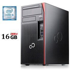 Комп'ютер Fujitsu Esprimo P757/E90+ Tower / Intel Core i5-6500 (4 ядра по 3.2 - 3.6 GHz) / 16 GB DDR4 / no HDD / Intel HD Graphics 530 / 280W / DisplayPort / DVI