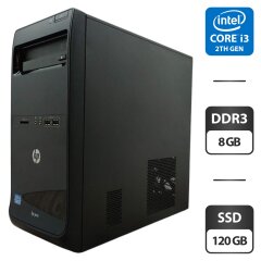 Компьютер HP Pro 3500 Tower / Intel Core i3-3220 (2 (4) ядра по 3.3 GHz) / 8 GB DDR3 / 120 GB SSD / Intel HD Graphics 2500