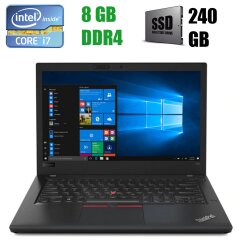 Lenovo ThinkPad T480 / 14" (1920x1080) / Intel Core i5-8350U (4(8) ядра по 1.7 - 3.6 GHz) / 8 GB DDR4 / 240 GB SSD / Web camera