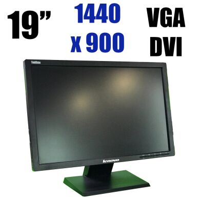 Lenovo ThinkVision LT1953 wide / 19" (1440х900) TN+film / VGA, DVI Lenovo ThinkVision LT1953 wide / 19" (1440х900) TN+film / VGA, DVI