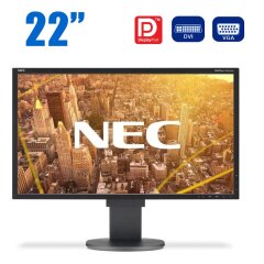 Монитор NEC MultiSync EA223WM / 22" (1680x1050) TN / DisplayPort, DVI, VGA, USB, Audio / Встроенные колонки 2x 1W / VESA 100x100