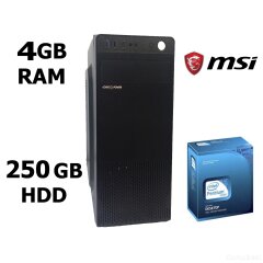 MSI MiniTower / Intel&reg; Pentium&reg; G2030 (2 ядра по 3.00 GHz) / 4 GB DDR3 / 250 GB HDD / Блок питания 400 Ватт