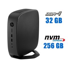 Неттоп HP t740 Thin Client USFF / AMD Ryzen V1756B (4 (8) ядра по 3.25 - 3.6 GHz) (аналог i7-7700T) / 32 GB DDR4 / 256 GB SSD M.2 / AMD Radeon RX Vega 8 Graphics / Win 10 Pro