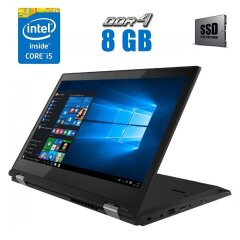 Ноутбук-трансформер Lenovo ThinkPad L380 Yoga / 13.3" (1920x1080) IPS Touch / Intel Core i5-8250U (4 (8) ядра по 1.6 - 3.4 GHz) / 8 GB DDR4 / 256 GB SSD / Intel UHD Graphics 620 / WebCam