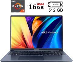 Ноутбук Asus Vivobook 16X M1603QA / 16" (1920x1200) IPS / AMD Ryzen 7 5800H (8 (16) ядер по 3.2 - 4.4 GHz) / 16 GB DDR4 / 512 GB SSD M.2 / AMD Radeon RX Vega 8 / WebCam / HDMI