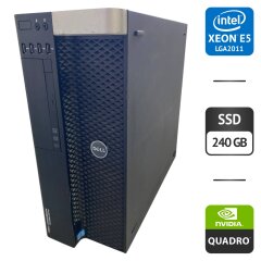 Робоча станція Б-клас Dell Precision T5810 Workstation Tower / Intel Xeon E5-2697 v3 (14 (28) ядер по 2.6 - 3.5 GHz) / 64 GB DDR4 / 240 GB SSD / nVidia Quadro K4200, 4 GB GDDR5, 256-bit / DVD-ROM