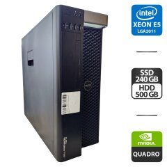 Рабочая станция Dell Precision T3610 Tower / Intel Xeon E5-2620 v2 (6 (12) ядер по 2.1 - 2.6 GHz) / 32 GB DDR3 / 240 GB SSD + 500 GB HDD / nVidia Quadro K4000, 3 GB GDDR5, 128-bit
