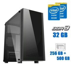 Рабочая станция Vinga Black Tower / 2x (ДВА) Intel Xeon E5-2689 (16 (32) ядер по 2.6 - 3.6 GHz) / 32 GB DDR3 ECC / 256 GB SSD M.2 + 500 GB SSD / nVidia Quadro K4000, 3 GB GDDR5, 192-bit