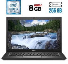 Ноутбук Б-клас Dell Latitude 7490 / 14" (1920x1080) IPS / Intel Core i5-8350U (4 (8) ядра по 1.7 - 3.6 GHz) / 8 GB DDR4 / 256 GB SSD M.2 / Intel UHD Graphics 620 / WebCam / USB 3.1 / HDMI