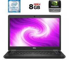 Ноутбук Dell Latitude 5480 / 14" (1920x1080) TN / Intel Core i7-7820HQ (4 (8) ядра по 2.9 - 3.9 GHz) / 8 GB DDR4 / 256 GB SSD M.2 / nVidia GeForce 930MX, 2 GB DDR3, 64-bit / WebCam / USB 3.1 / HDMI