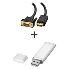 Кабель с DisplayPort на VGA + Флеш память USB 32 GB