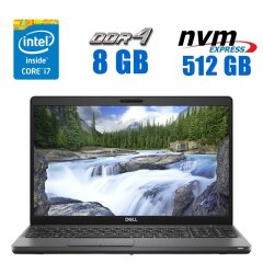 Ультрабук Б-класс Dell Latitude 5501 / 15.6" (1920x1080) TN / Intel Core i7-9850H (6 (12) ядра по 2.6 - 4.6 GHz) / 8 GB DDR4 / 512 GB SSD M.2 / Intel UHD Graphics 630 / WebCam / Win 10 Pro Lic