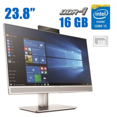 Моноблок HP EliteOne 800 G4 All-in-One / 23.8" (1920x1080) IPS / Intel Core i5-8500 (6 ядер по 3.0 - 4.1 GHz) / 16 GB DDR4 / 256 GB SSD / Intel HD Graphics 530 / WebCam