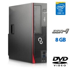 Компьютер Fujitsu Esprimo D756 E85 SFF / Intel Core i5-6500 (4 ядра по 3.2 - 3.6 GHz) / 8 GB DDR4 / 500 GB HDD / Intel HD Graphics 530 / DVI