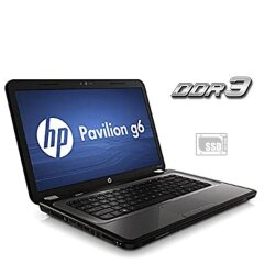 Ноутбук Б-класс HP Pavilion G6 / 15.6" (1366x768) TN / Intel Pentium B950 (2 ядра по 2.1 GHz) / 4 GB DDR3 / 120 GB SSD / Intel HD Graphics / WebCam / DVD-ROM 