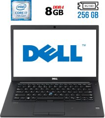 Ноутбук Dell Latitude 7480 / 14" (1920x1080) IPS / Intel Core i7-7600U (2 (4) ядра по 2.8 - 3.9 GHz) / 8 GB DDR4 / 256 GB SSD M.2 / Intel HD Graphics 620 / WebCam / Без АКБ
