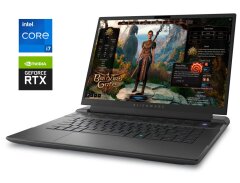 Игровой ноутбук Dell Alienware m16 R1 / 16" (2560x1600) IPS / Intel Core i7-13700HX (16 (24) ядер по 3.7 - 5.0 GHz) / 16 GB DDR5 / 1000 GB SSD / nVidia GeForce RTX 4070, 8 GB GDDR6, 128-bit / WebCam