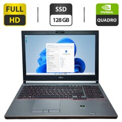 Мобільна робоча станція Fujitsu Celsius H730 / 15.6" (1920x1080) TN / Intel Core i7-4610M (2 (4) ядра по 3.0 - 3.7 GHz) / 8 GB DDR3 / 128 GB SSD / nVidia Quadro K510M, 1 GB GDDR5, 64-bit / WebCam / Без АКБ