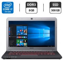 Ноутбук Sony Vaio SV-E14A2C5E / 14" (1366x768) TN / Intel Core i7-3632QM (4 (8) ядра по 2.2 - 3.2 GHz) / 8 GB DDR3 / 500 GB SSD / AMD Radeon HD 7570M, 2 GB GDDR5, 64-bit / WebCam / DVD-ROM + Беспроводная мышка в подарок