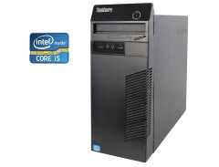 ПК Б-класс Lenovo ThinkCentre M72e Tower / Intel Core i5-3470 (4 ядра по 3.2 - 3.6 GHz) / 8 GB DDR3 / 120 GB SSD + 250 GB HDD / Intel HD Graphics 2500