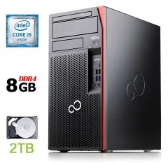 Комп'ютер Fujitsu Esprimo P757/E90+ Tower / Intel Core i5-6500 (4 ядра по 3.2 - 3.6 GHz) / 8 GB DDR4 / 2000 GB HDD / Intel HD Graphics 530 / 280W / DisplayPort / DVI