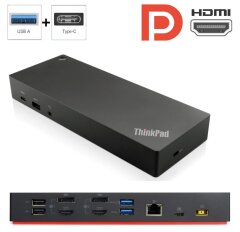 Док-станция Lenovo ThinkPad Hybrid USB-C with USB-A Dock DUD9011D1 / USB Type-C, USB Type-A / DisplayPort, HDMI / USB 3.2, USB 2.0 / Gigabit Ethernet