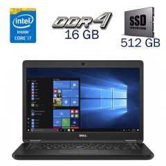 Игровой ноутбук Б-класс Dell Latitude 5480 / 14" (1366x768) TN / Intel Core i7-6600U (2 (4) ядра по 2.6 - 3.4 GHz) / 16 GB DDR4 / 512 GB SSD / nVidia GeForce 930MX, 2 GB DDR3, 64-bit / WebCam + Беспроводная мышка