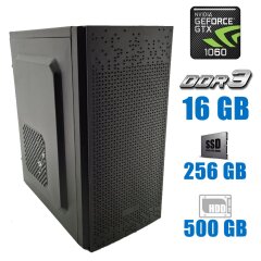Игровой ПК Asus Tower / Intel Core i3-2120 (2 (4) ядра по 3.3 GHz) / 16 GB DDR3 / 256 GB SSD + 500 GB HDD / nVidia GeForce GTX 1060, 3 GB GDDR5, 192-bit / 650W 