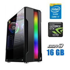 Ігровой ПК Tower / Intel Core i7-2600K (4 (8) ядра по 3.4 - 3.8 GHz) / 16 GB DDR3 / 240 GB SSD / nVidia GeForce GTX 1070, 8 GB GDDR5, 256-bit / 600W