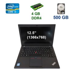 Lenovo ThinkPad X260 / 12.5" (1366x768) / Intel Core i3-6100U (2 (4) ядра по 2.3 GHz) / 4 GB DDR4 / 500 GB HDD / WebCam / USB 3.0 / HDMI / DP Mini
