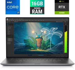 Мобильная рабочая станция Dell Precision 5570 / 15.6" (1920x1200) IPS / Intel Core i7-12700H (14 (20) ядер по 2.3 - 4.7 GHz) / 16 GB DDR5 / 1000 GB SSD M.2 / nVidia RTX A2000, 8 GB GDDR6, 128-bit / WebCam / Fingerprint