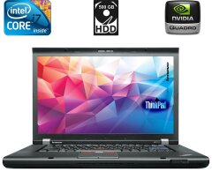 Мобільна робоча станція Lenovo Thinkpad W510 / 15.6" (1920x1080) IPS / Intel Core i7-820QM (4 (8) ядра по 1.73 - 3.06 GHz) / 8 GB DDR3 / 500 GB HDD / nVidia Quadro FX 880M, 1 GB GDDR3, 128-bit / WebCam / DVD-ROM / DisplayPort / Windows 10 Pro