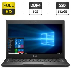 Нетбук Dell Latitude 7280 / 12.5" (1920x1080) IPS / Intel Core i5-6200U (2 (4) ядра по 2.3 - 2.8 GHz) / 8 GB DDR4 / 512 GB SSD / Intel HD Graphics 520 / WebCam / HDMI