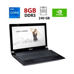 Ноутбук Asus N53SN / 15.6" (1366x768) TN / Intel Core i7-2630QM (4 (8) ядра по 2.0 - 2.9 GHz) / 8 GB DDR3 / 240 GB SSD / nVidia GeForce GT 550M, 2 GB DDR3, 128-bit / WebCam / WebCam