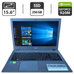 Ноутбук Б-класс Acer Aspire E5-573 / 15.6" (1366x768) TN / Intel Core i7-5500U (2 (4) ядра по 2.4 - 3.0 GHz) / 8 GB DDR3 / 256 GB SSD / nVidia GeForce 920M, 4 GB GDDR3, 64-bit / WebCam