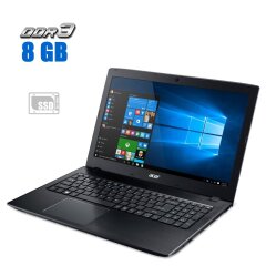 Ноутбук Б-класс Acer E5-576 / 15.6" (1920x1080) TN / Intel Core i3-7020U (2 (4) ядра по 2.3 GHz) / 8 GB DDR3 / 240 GB SSD / Intel HD Graphics 620 / WebCam / DVD-RW