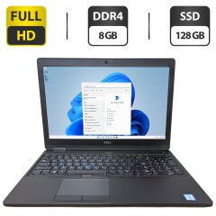 Ноутбук Б-класс Dell Latitude 5580 / 15.6" (1920x1080) TN / Intel Core i5-6300U (2 (4) ядра по 2.4 - 3.0 GHz) / 8 GB DDR4 / 128 GB SSD / Intel HD Graphics 520 / WebCam