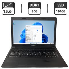 Ноутбук Lenovo B5400 / 15.6" (1366x768) TN / Intel Core i3-4000M (2 (4) ядра по 2.4 GHz) / 8 GB DDR3 / 120 GB SSD / nVidia GeForce GT 720M, 1 GB GDDR3, 64-bit / WebCam