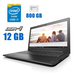 Ноутбук Lenovo IdeaPad 310-15IKB / 15.6" (1366x768) TN Touch / Intel Core i7-7500U (2 (4) ядра по 2.7 - 3.5 GHz) / 12 GB DDR4 / 800 GB SSD / Intel HD Graphics 620 / WebCam / Win 10