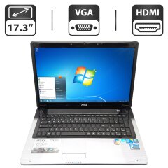 Ноутбук MSI CR720 / 17.3" (1600x900) TN / Intel Core i3-330M (2 (4) ядра по 2.1 - 2.5 GHz) / 6 GB DDR3 / 250 GB HDD / Intel HD Graphics 2000 / WebCam / АКБ не держит