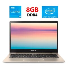 Ультрабук Б-клас Asus Zenbook 13 UX331UA / 13.3" (1920x1080) TN / Intel Core i5-8250U (4 (8) ядра по 1.6 - 3.4 GHz) / 8 GB DDR4 / 256 GB SSD / Intel UHD 620 Graphics / WebCam