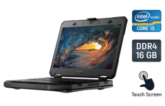 Защищенный ноутбук Б-класс Dell Rugged Latitude 5414 / 14" (1920x1080) IPS Touch / Intel Core i5-6300U (2 (4) ядра по 2.4 - 3.0 GHz) / 16 GB DDR4 / 480 GB SSD / Intel HD Graphics 520 / WebCam / TouchID / Windows 10